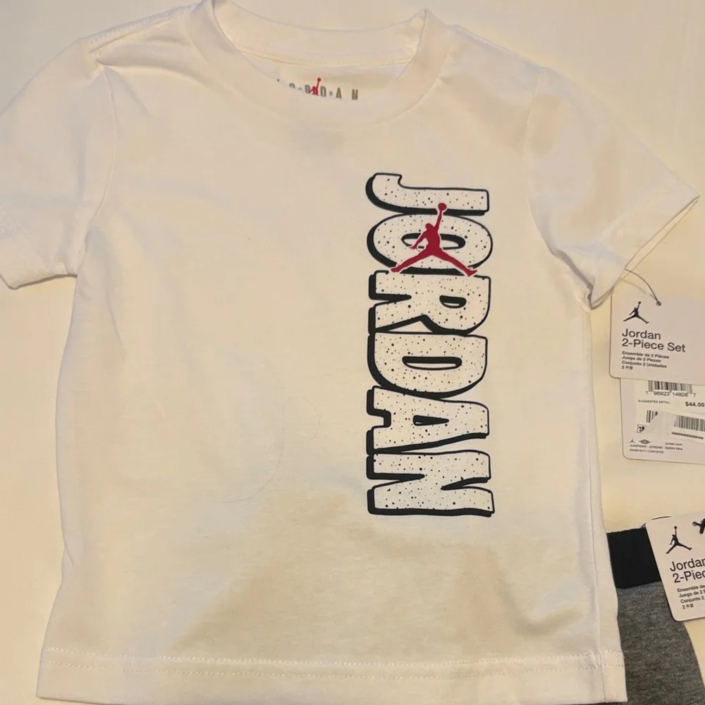 Jordan White and Gray Toddler Set